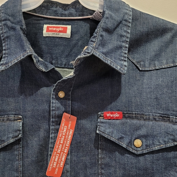 Jean pearl button snap up shirt 👕 👌 😍 - Picture 6 of 14